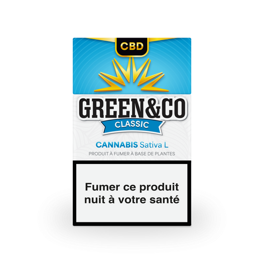 Cigarettes CBD Green&Co Classic - Pack de 20 Pre-Rolls - CBDelys