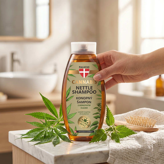 Shampooing au chanvre et à l'ortie - Équilibre cuir chevelu, 500 ml Palacio - CBDelys