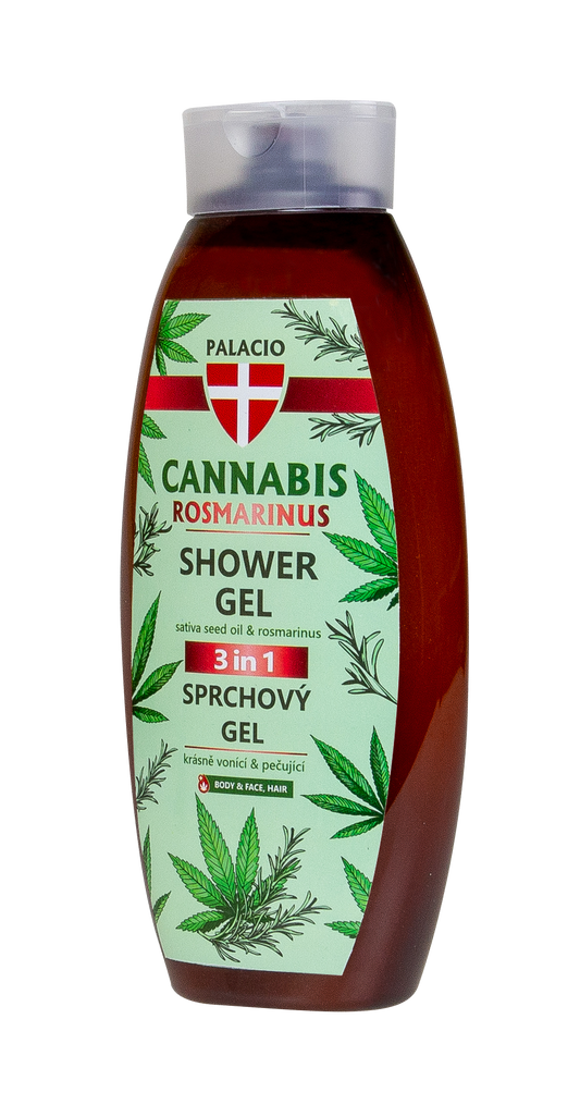 Gel Douche Cannabis & Romarin 3-en-1, 500 ml Palacio - CBDelys