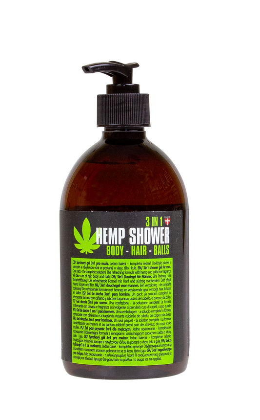Gel Douche 3-en-1 au Chanvre pour Homme, 500 ml Palacio - CBDelys