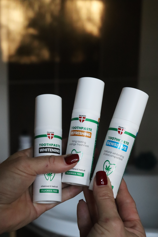Display Dentifrices à l'Huile de Chanvre - Trio 15 pcs, 75 g Palacio - CBDelys
