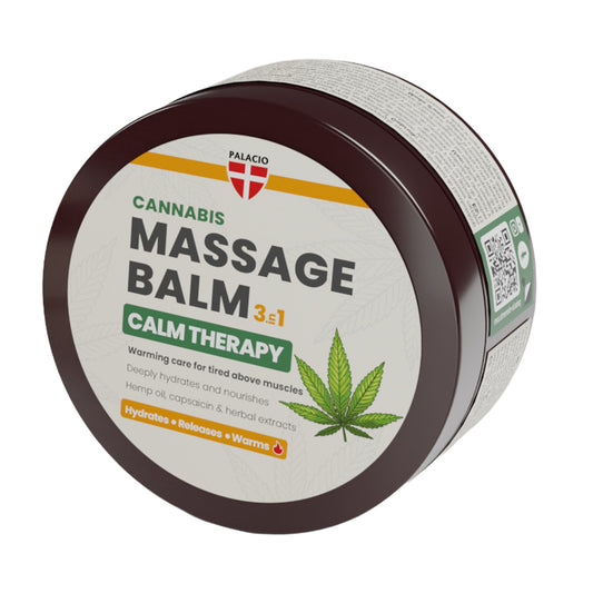 Baume de Massage Calm 3-en-1 Chauffant à l'Huile de Chanvre Palacio