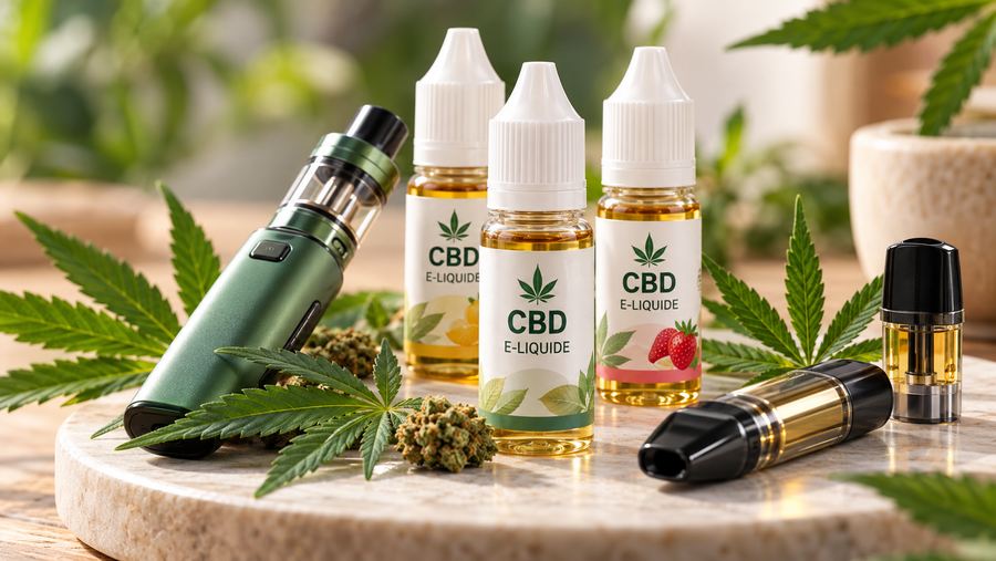 E-liquide CBD pas cher avec cigarette électronique et matériel de vape – Guide CBDelys