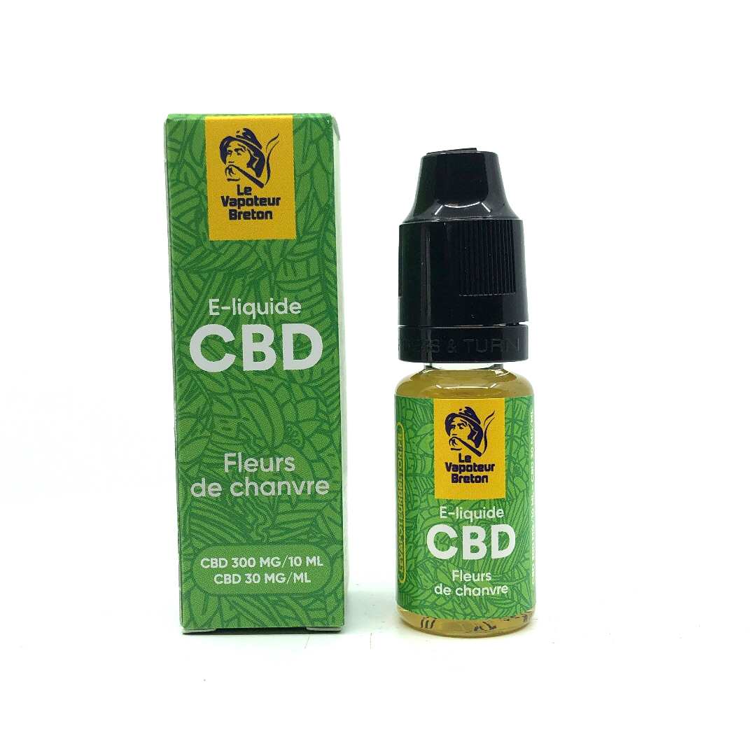 E-liquide CBD fleurs de chanvre 300mg – LE VAPOTEUR BRETON sans nicotine – 10 ml – vue principale