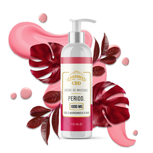 Crème de massage CBD period | GREENEO - CBDelys