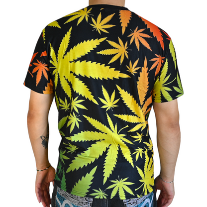 T-shirt Cannabis Multicolore – détail 2