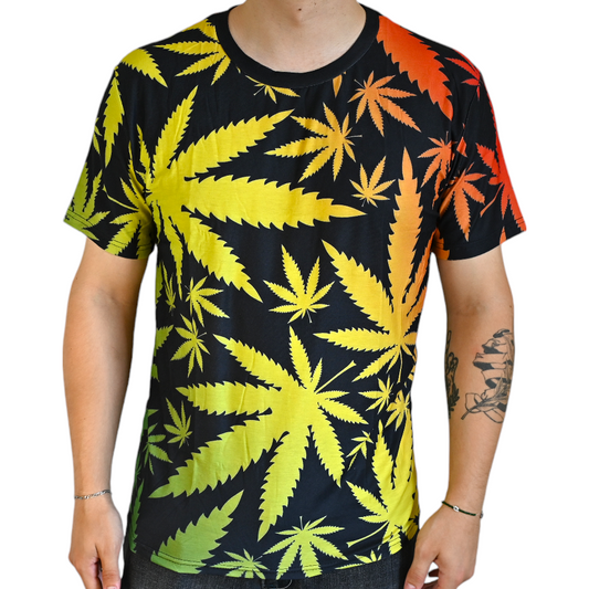 T-shirt Cannabis Multicolore – vue principale