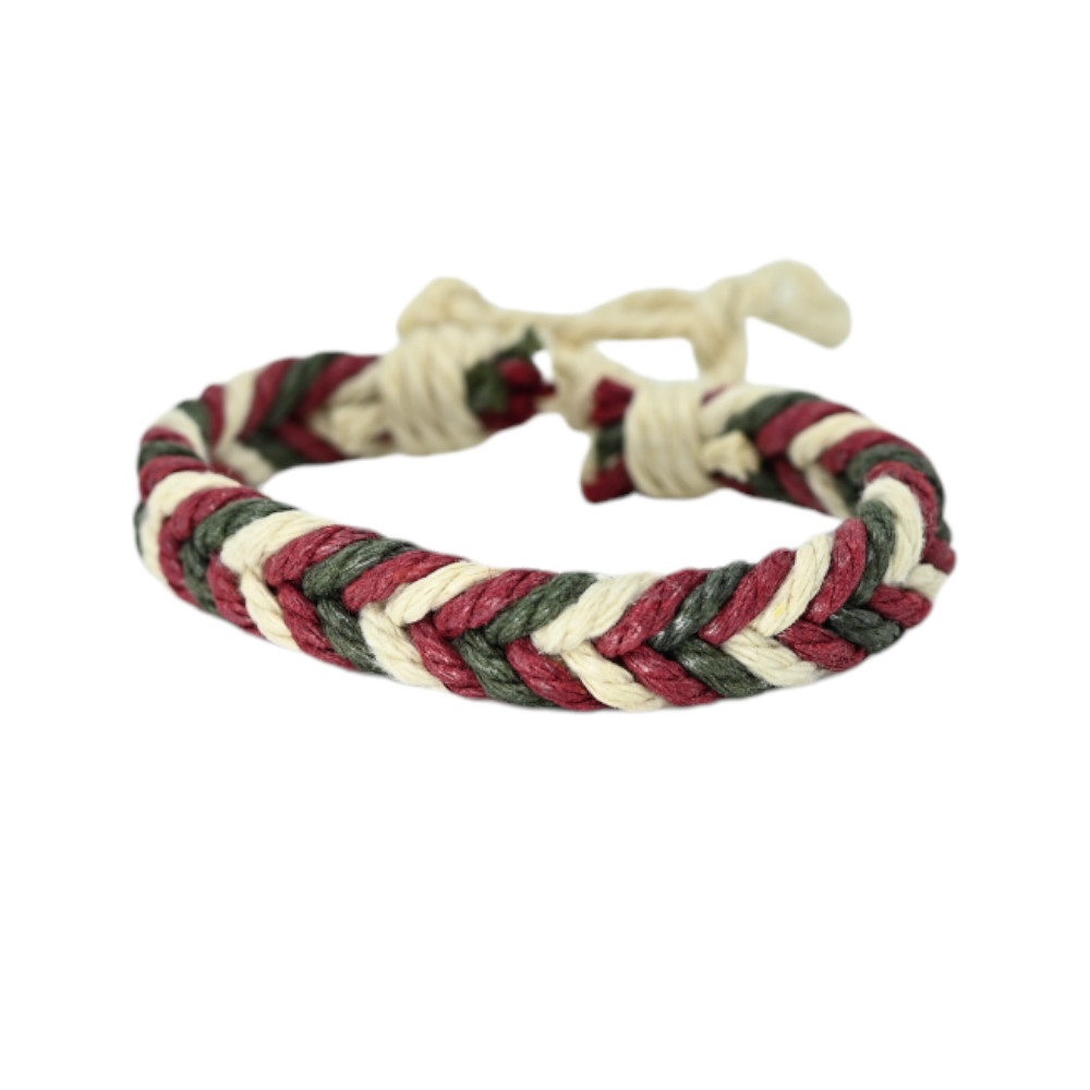 Bracelet chanvre tressé mixte ajustable – vue principale