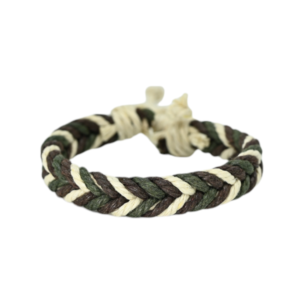 Bracelet en chanvre tressé mixte ajustable – vue principale
