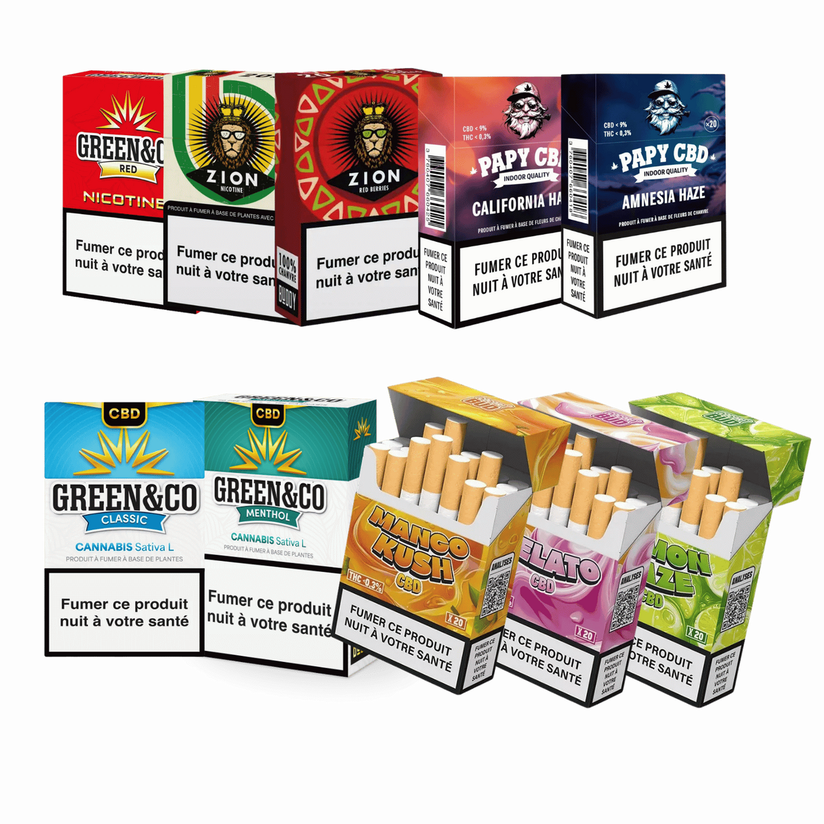 Pack Découverte 10 Cigarettes CBD Premium - CBDelys