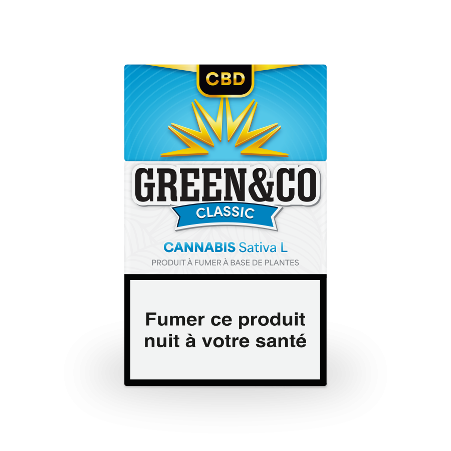 Cigarettes CBD Green&Co Classic - Pack de 20 Pre-Rolls - CBDelys
