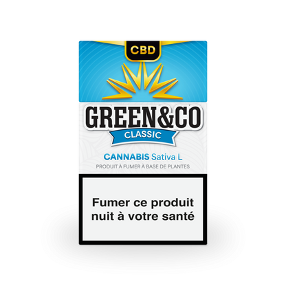 Cigarettes CBD Green&Co Classic - Pack de 20 Pre-Rolls - CBDelys