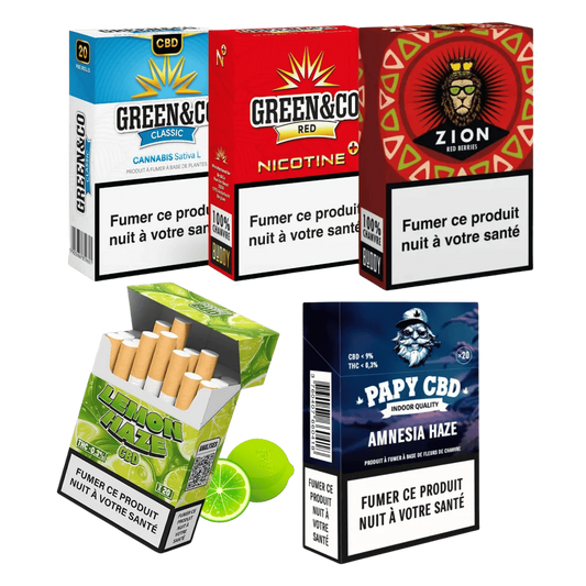 5 Cigarettes CBD Premium - Pack Découverte 2 - CBDelys