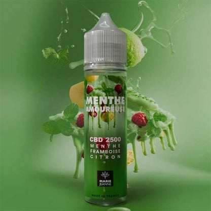 E-liquide CBD Menthe Amoureuse 50ml Marie Jeanne - Menthe Framboise Citron – vue principale