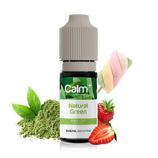 E-liquide CBD Natural Green 10ml Calm+ FUU - Chanvre Fraise Guimauve – vue principale
