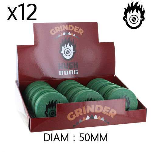 Boîte de 12 Grinders en chanvre 50 mm Kush Bong Green Organic – vue principale