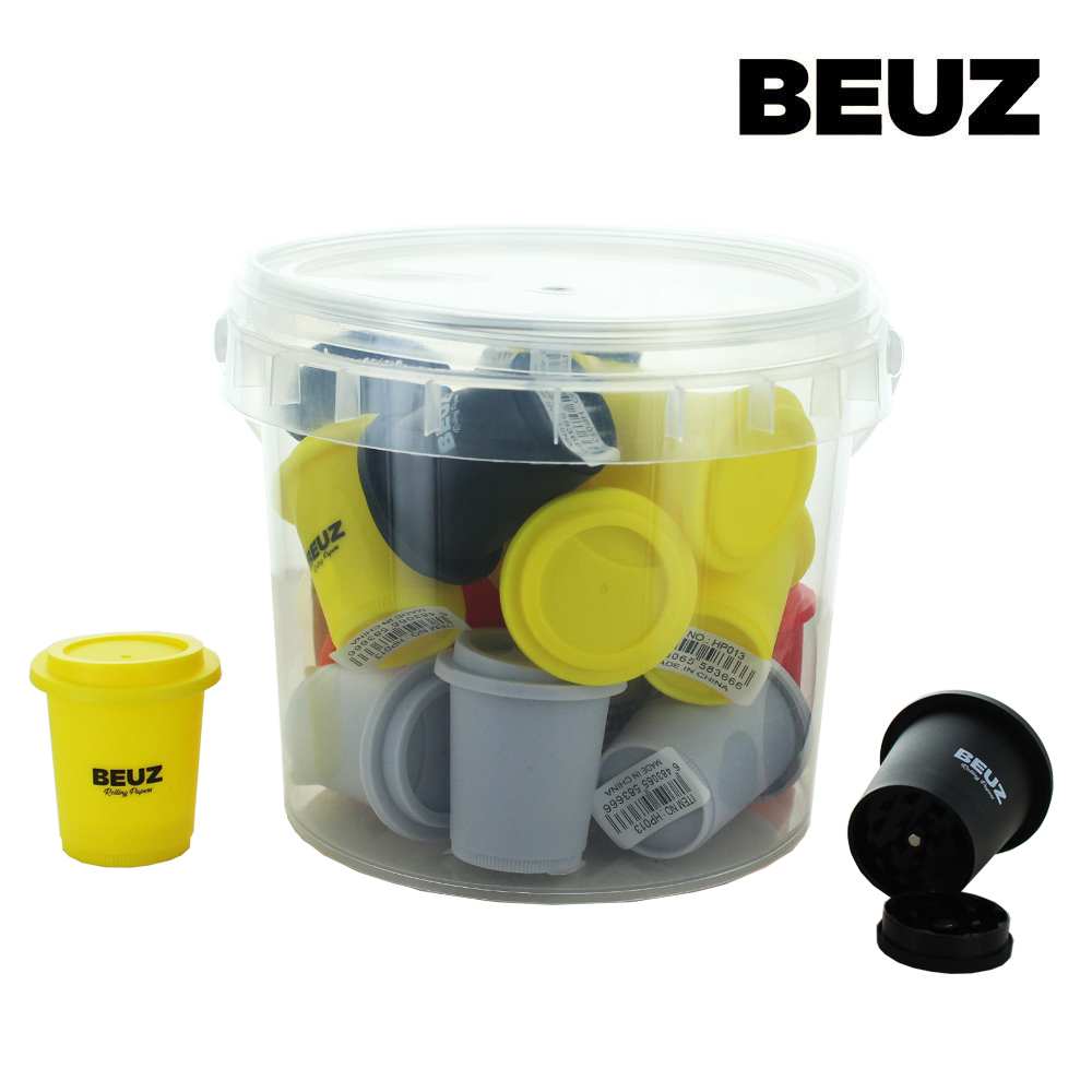 Lot de 18 Boites en plastique Beuz avec mini Grinder – détail 4