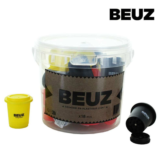 Lot de 18 Boites en plastique Beuz avec mini Grinder – vue principale