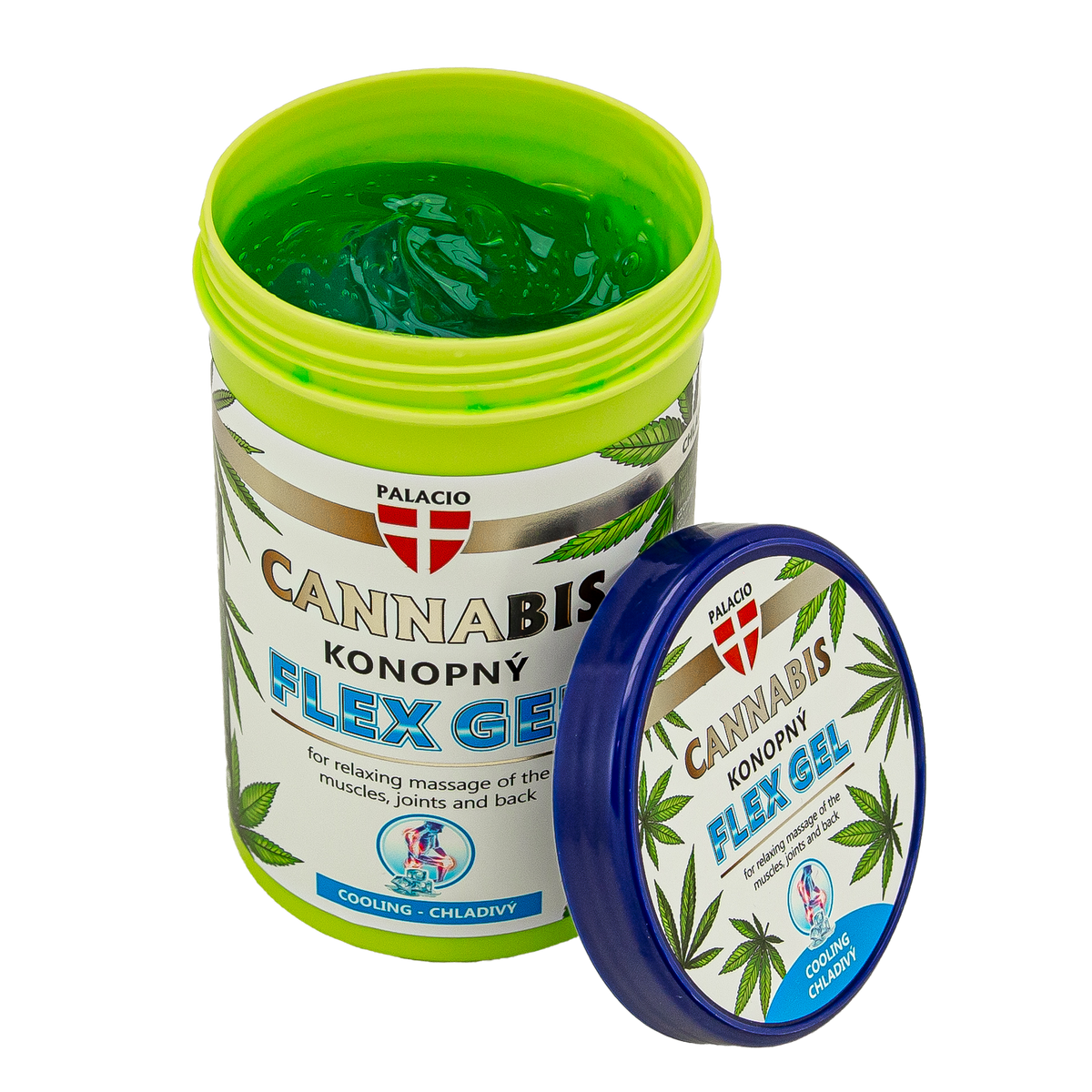 Gel de Massage au Chanvre Flex - Effet Rafraîchissant, 380 ml Palacio - CBDelys