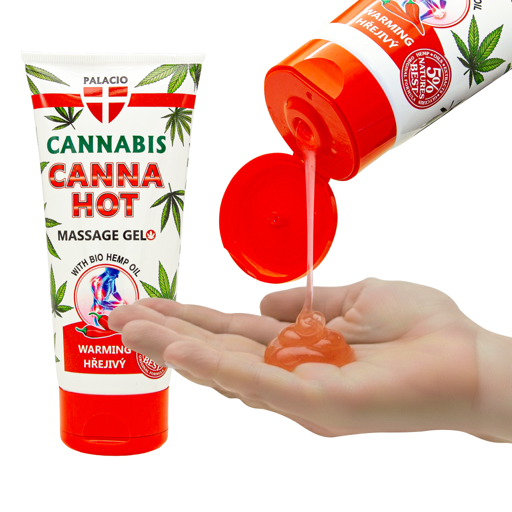 Gel de massage chauffant au chanvre CANNAHOT, 200 ml Palacio - CBDelys