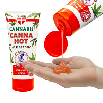 Gel de massage chauffant au chanvre CANNAHOT, 200 ml Palacio - CBDelys