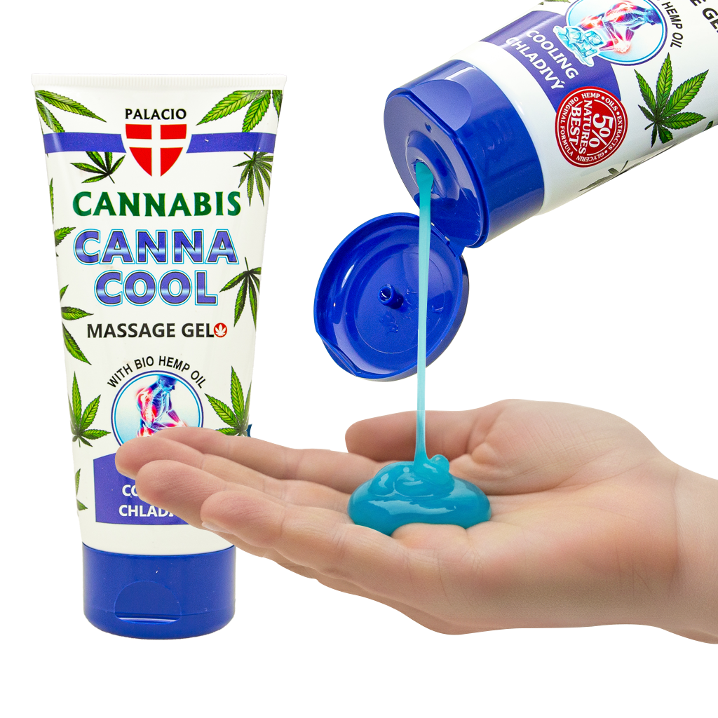 Gel de massage au chanvre CANNACOOL effet rafraîchissant, 200 ml Palacio - CBDelys