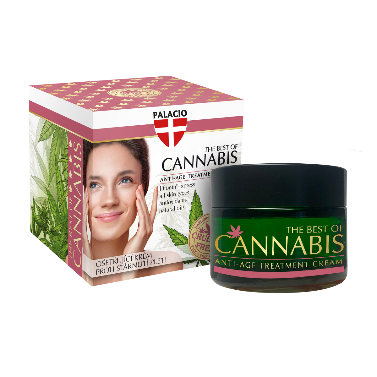 Crème Visage Anti-Âge au Cannabis - CBD & Chanvre, 50 ml Palacio - CBDelys