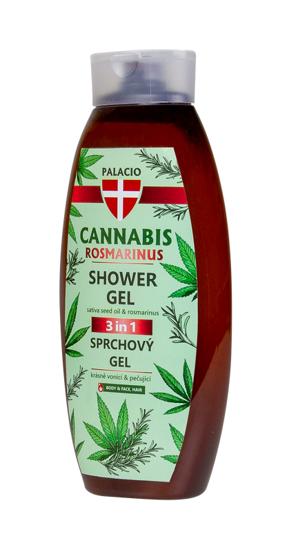Gel Douche Cannabis & Romarin 3-en-1, 500 ml Palacio - CBDelys