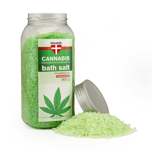 Sel de Bain au Cannabis & Romarin, 900 g Palacio - CBDelys