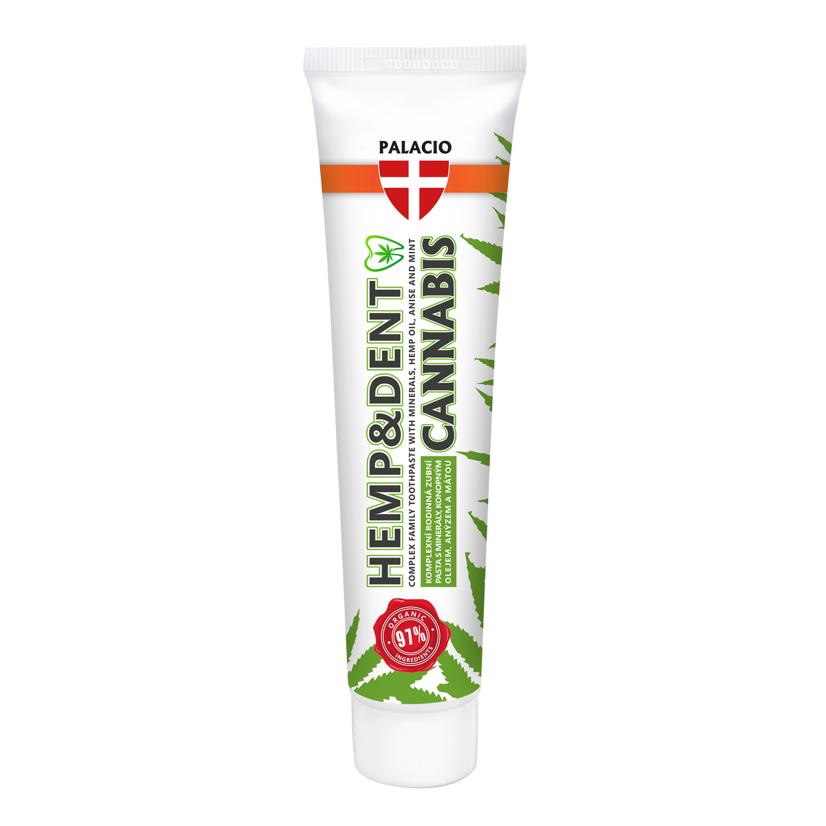 Dentifrice au chanvre HEMP & DENT - Soin doux, 75 g Palacio - CBDelys