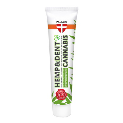 Dentifrice au chanvre HEMP & DENT - Soin doux, 75 g Palacio - CBDelys