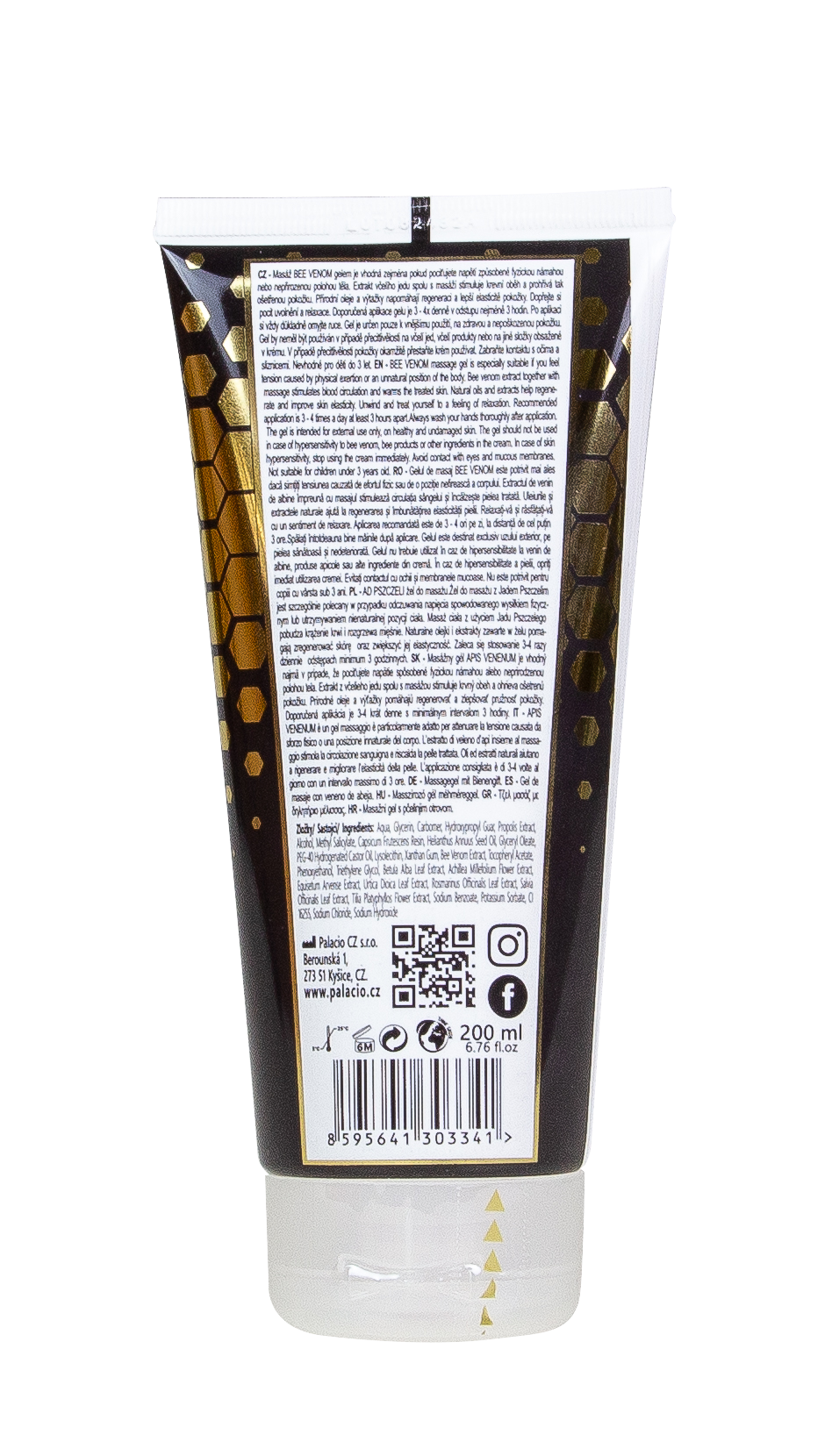 Gel de Massage au Venin d'Abeille - Tube, 200 ml Palacio - CBDelys