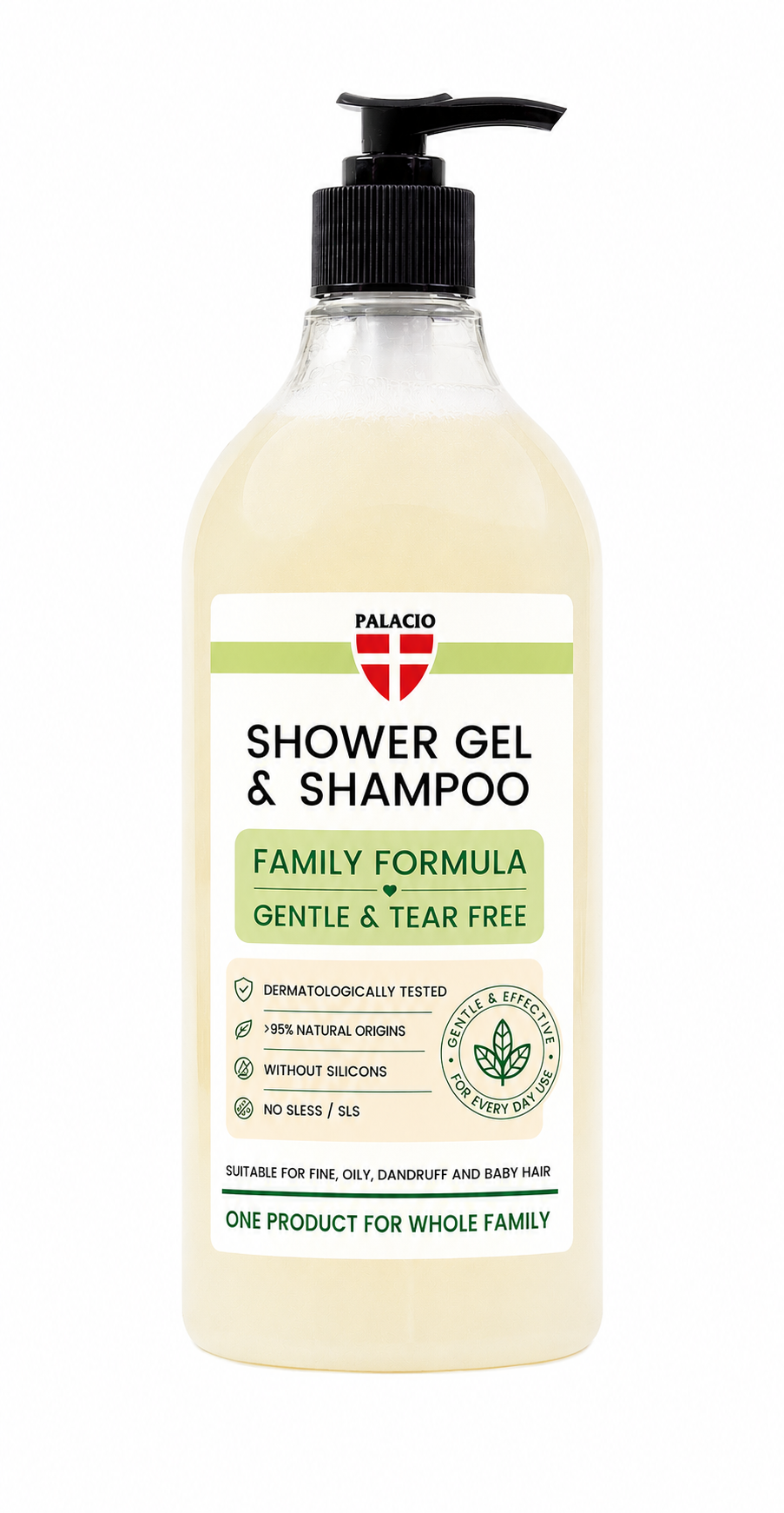 Shampoing-Douche 2en1 BioHemp à l'Huile de Chanvre - Famille Palacio - CBDelys