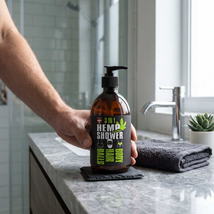 Gel Douche 3-en-1 au Chanvre pour Homme, 500 ml Palacio - CBDelys