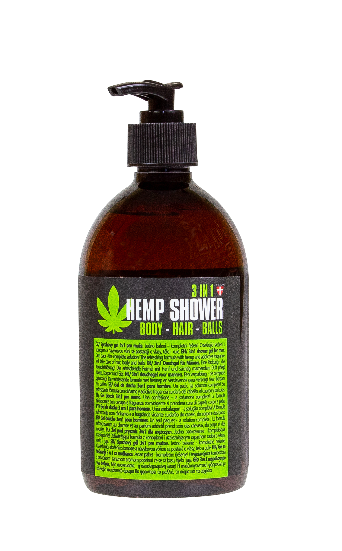 Gel Douche 3-en-1 au Chanvre pour Homme, 500 ml Palacio - CBDelys