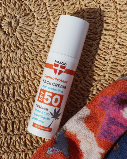 CannaProtect Crème Visage SPF50 au Chanvre & CBD, 50 ml Palacio - CBDelys