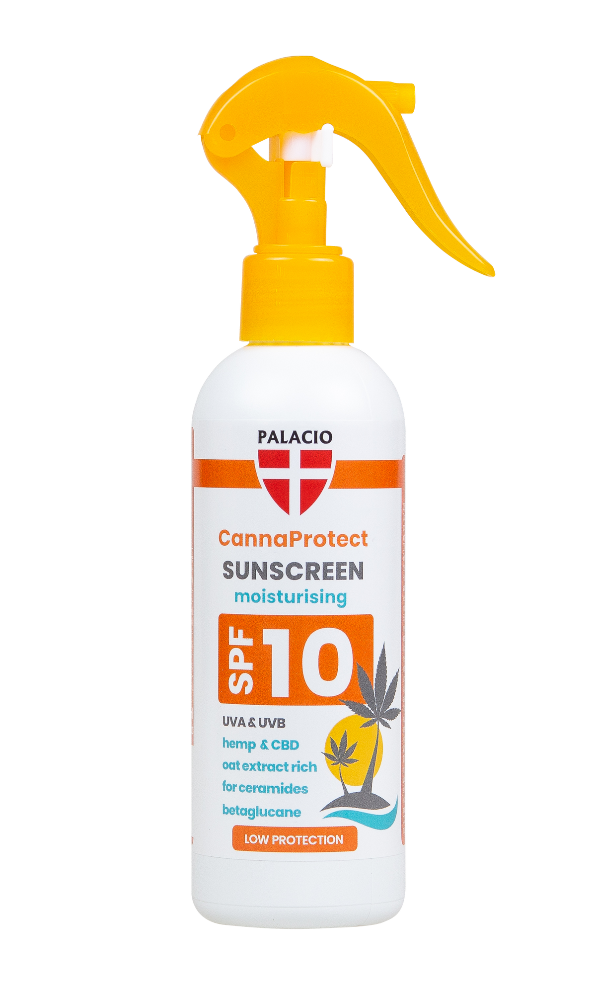 CannaProtect Lait Solaire SPF10 au Chanvre & CBD, 200 ml Palacio - CBDelys