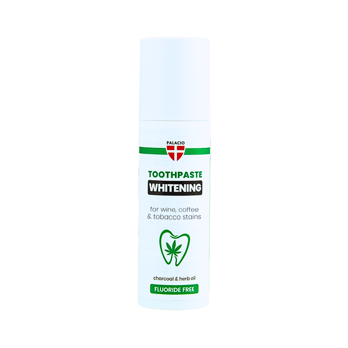 Dentifrice Whitening au Charbon Actif & Huile de Chanvre, 75 g Palacio - CBDelys