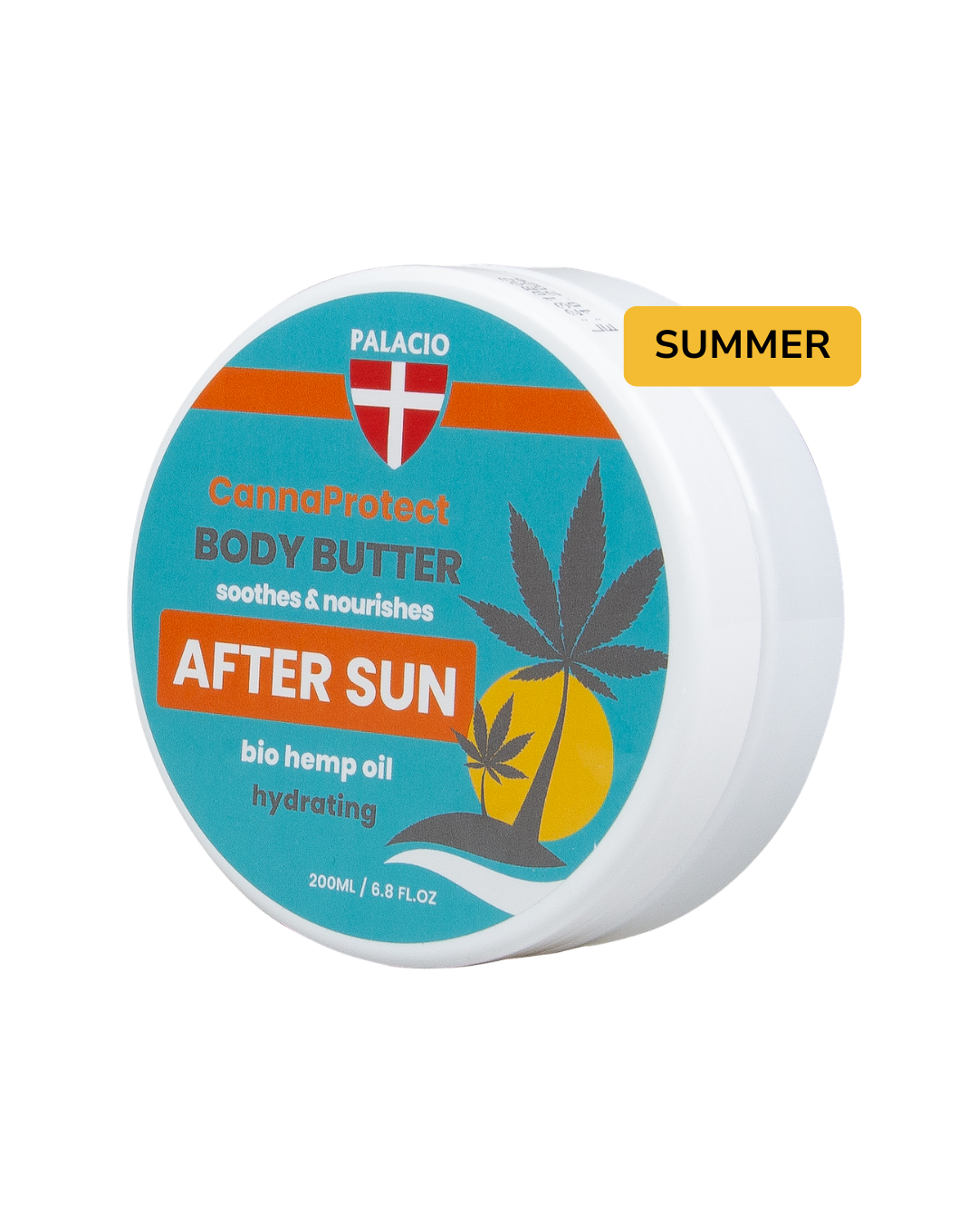 CannaProtect Beurre Corporel Après-Soleil au Chanvre, 200 ml Palacio - CBDelys