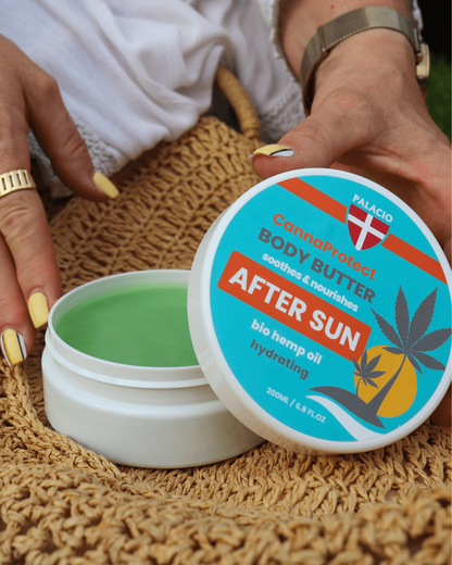 CannaProtect Beurre Corporel Après-Soleil au Chanvre, 200 ml Palacio - CBDelys