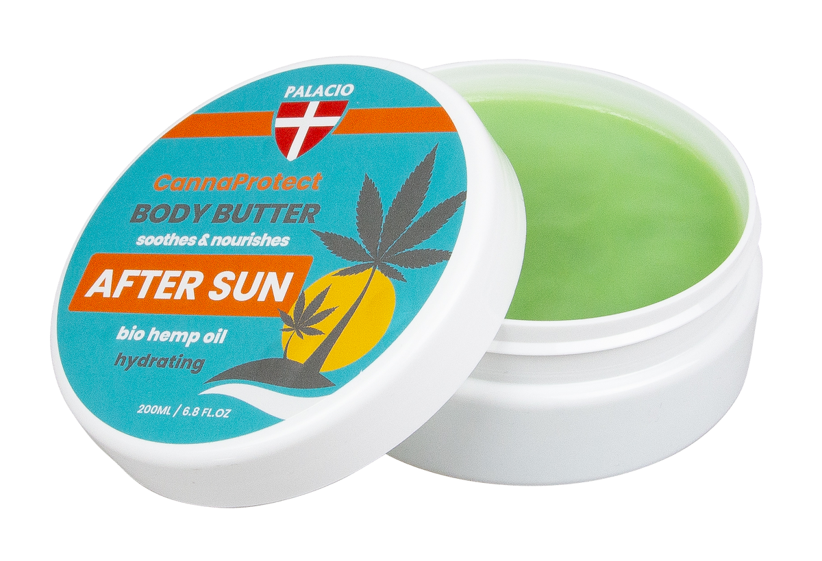CannaProtect Beurre Corporel Après-Soleil au Chanvre, 200 ml Palacio - CBDelys