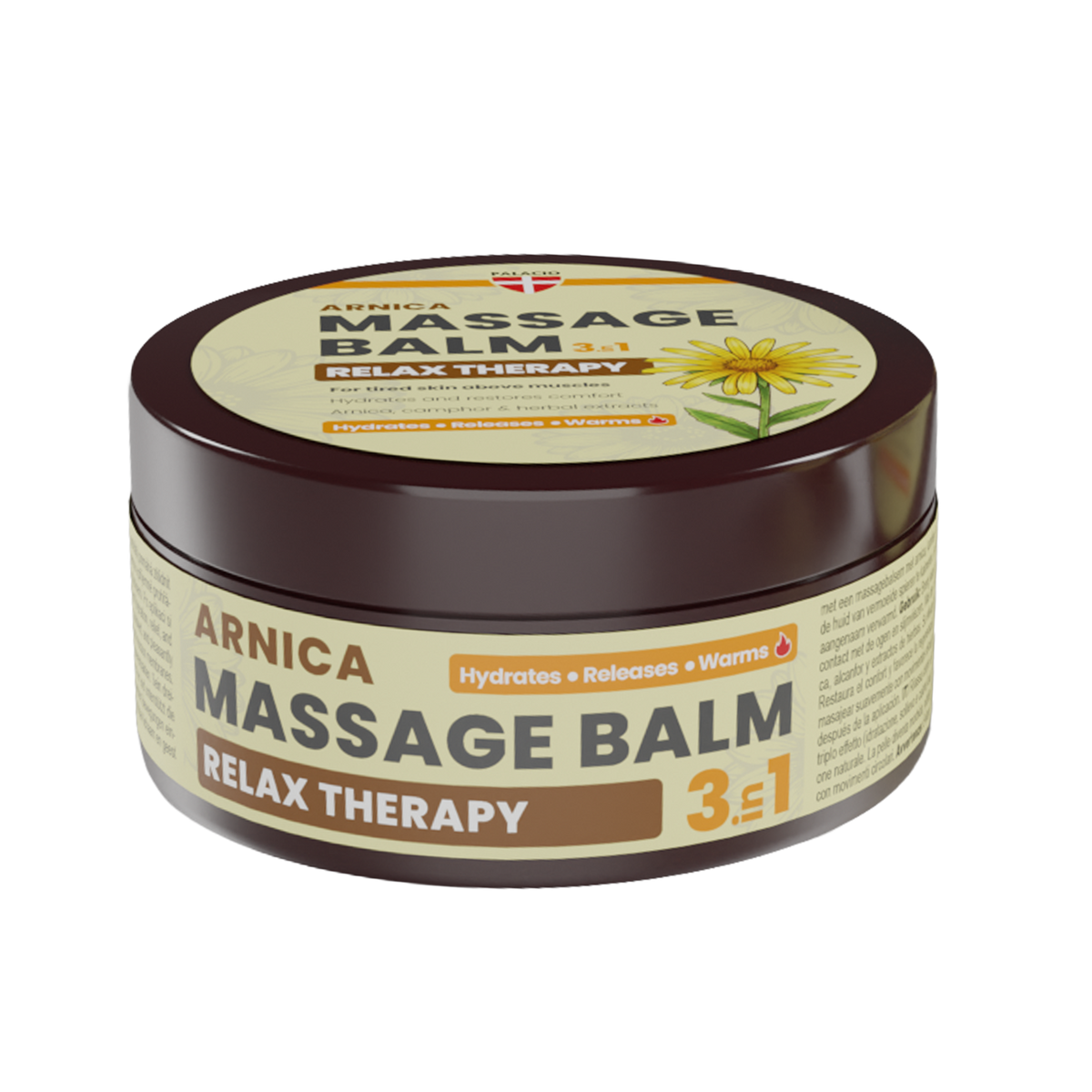 Baume de Massage Relax 3en1 Chauffant Arnica & Camphre, 300 ml Palacio - CBDelys
