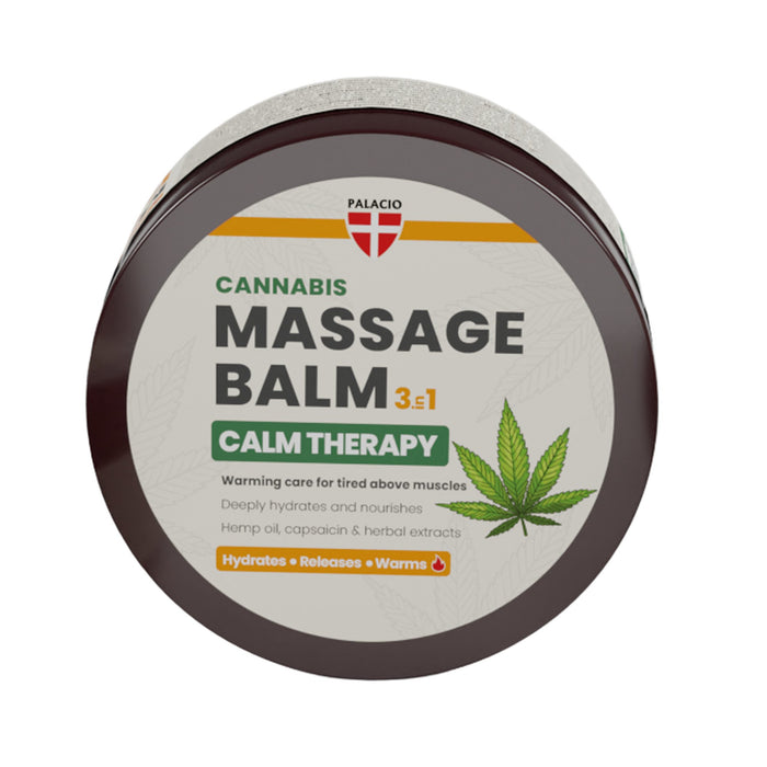 Baume de Massage Calm 3-en-1 Chauffant à l'Huile de Chanvre Palacio