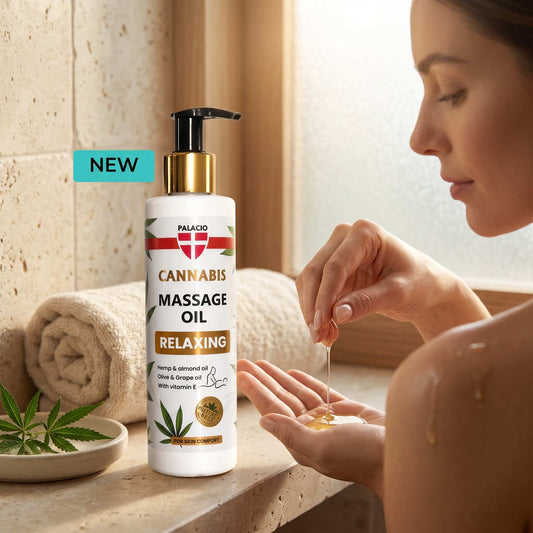 Huile de Massage Relaxante au Chanvre, 150 ml Palacio - CBDelys