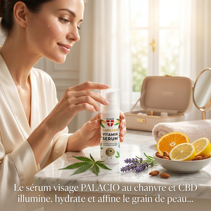 Sérum Visage Vitaminé au Chanvre et CBD, 50 ml Palacio - CBDelys