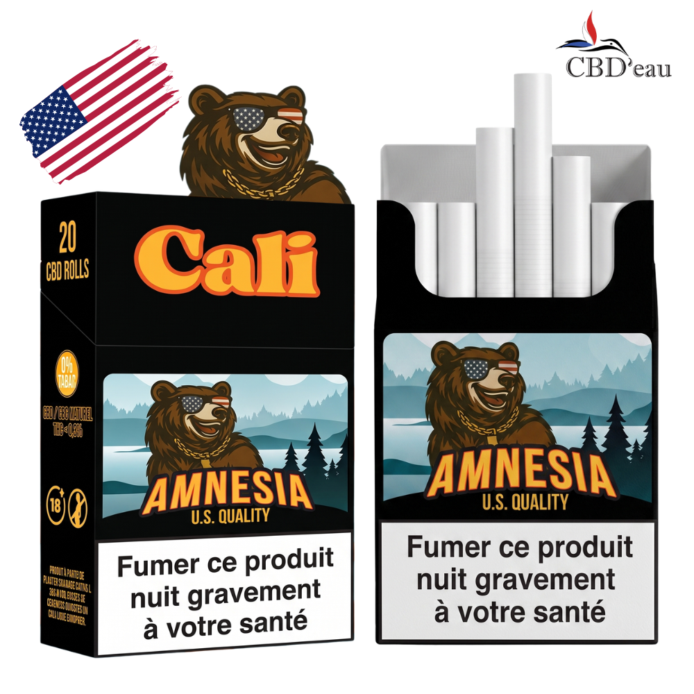 Cigarette CBD Cali U.S. Quality Amnesia, 20 CBD Rolls - CBDelys