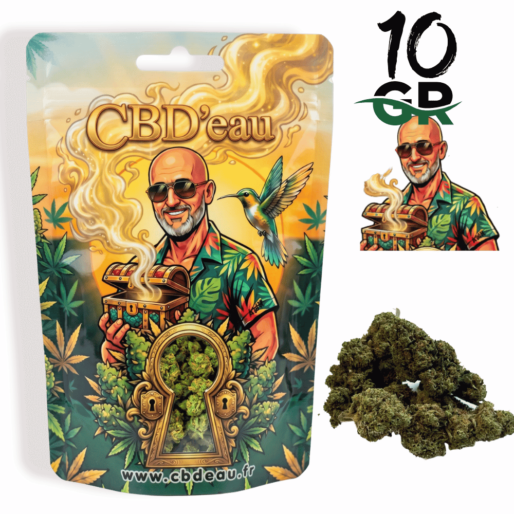Fleur de CBD California Kush 10g préemballée – vue principale