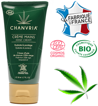 Crème mains huile de chanvre bio | CHANVRIA - CBDelys