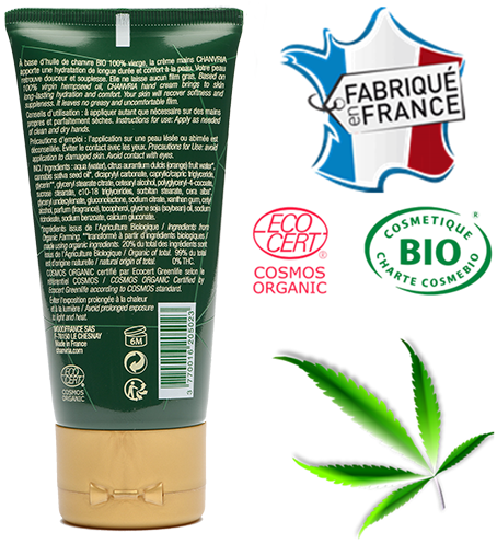 Crème mains huile de chanvre bio | CHANVRIA - CBDelys